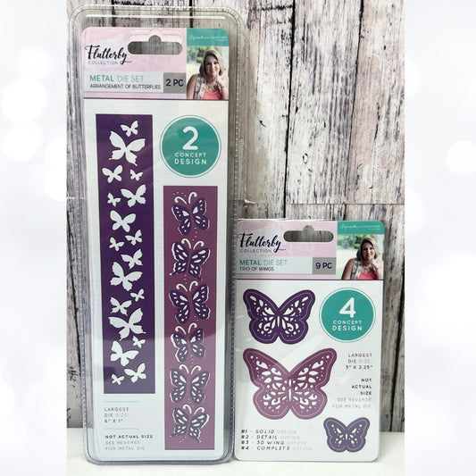Crafters Companion FLUTTERBY Collection Butterfy Dies