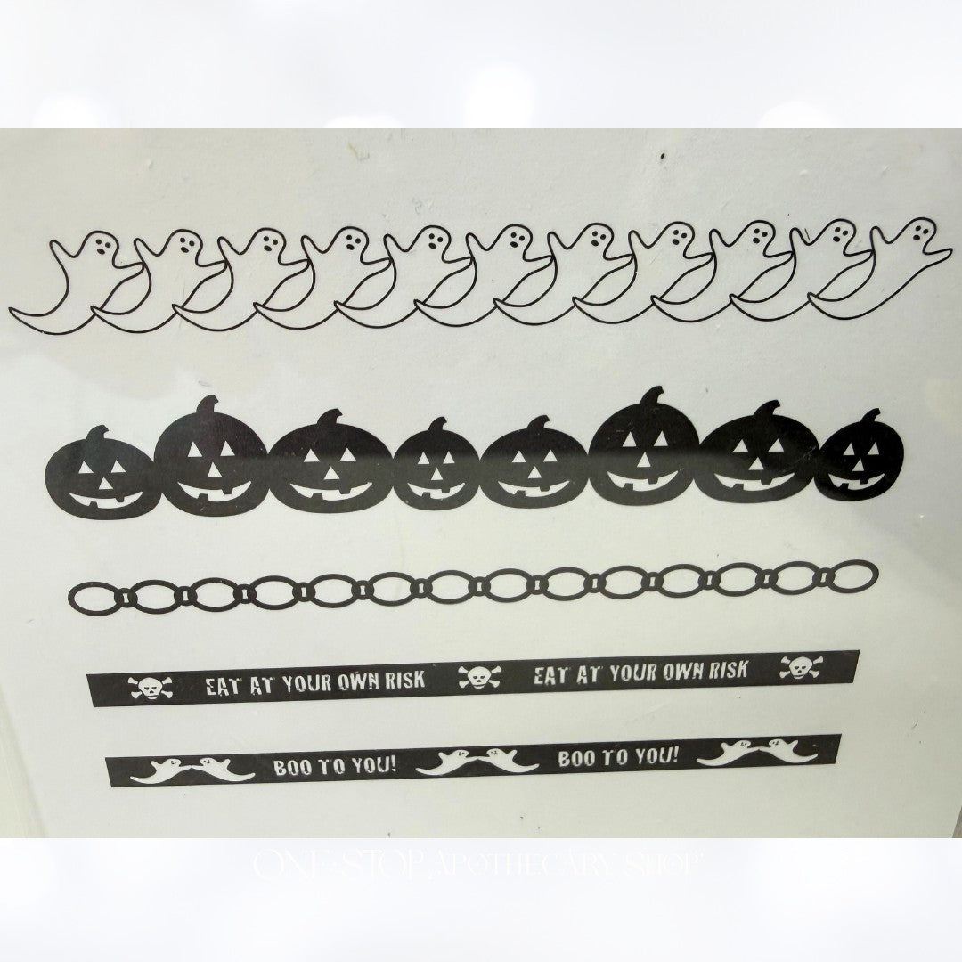 Papertrey Ink HAUNTED BORDERS Halloween Rubber Stamps