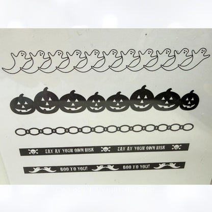 Papertrey Ink HAUNTED BORDERS Halloween Rubber Stamps