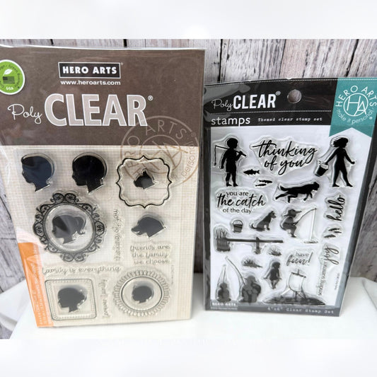 Hero Arts FAMILY PORTRAIT Lake Time Fun Children Rubber Stamps