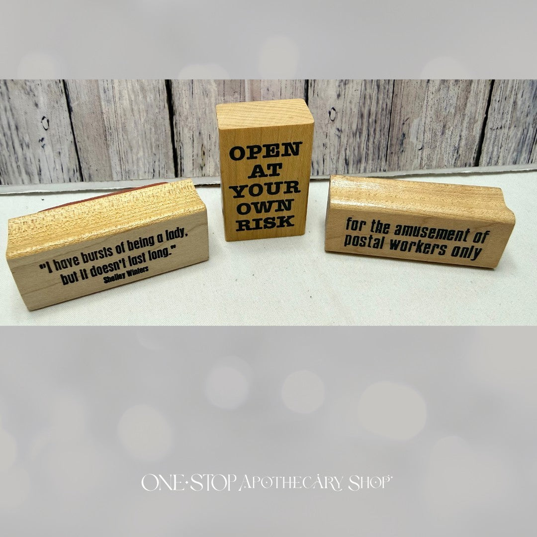 FUNNY Crayons Housewife Humor Sayings Greetings Rubber Stamps Lot of 7