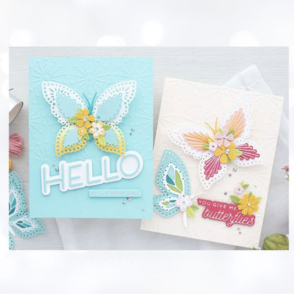Spellbinders STITCHED GLIMMER BUTTERFLIES Hot Foil Plate of the Month May 2022