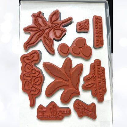Stampin Up SPLENDID THOUGHTS Stems Rubber Stamps Dies