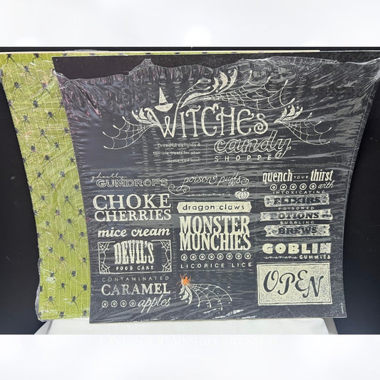 Stampin Up WITCHES BREW Frightful Sight 12x12 Halloween Cardstock DSP Paper Lot