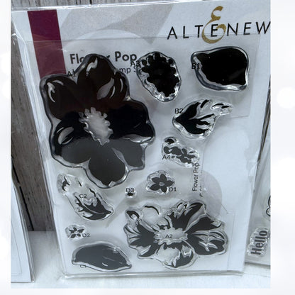 Altenew GIFT FLOWERS Floral Christmas Mini Rubber Stamps