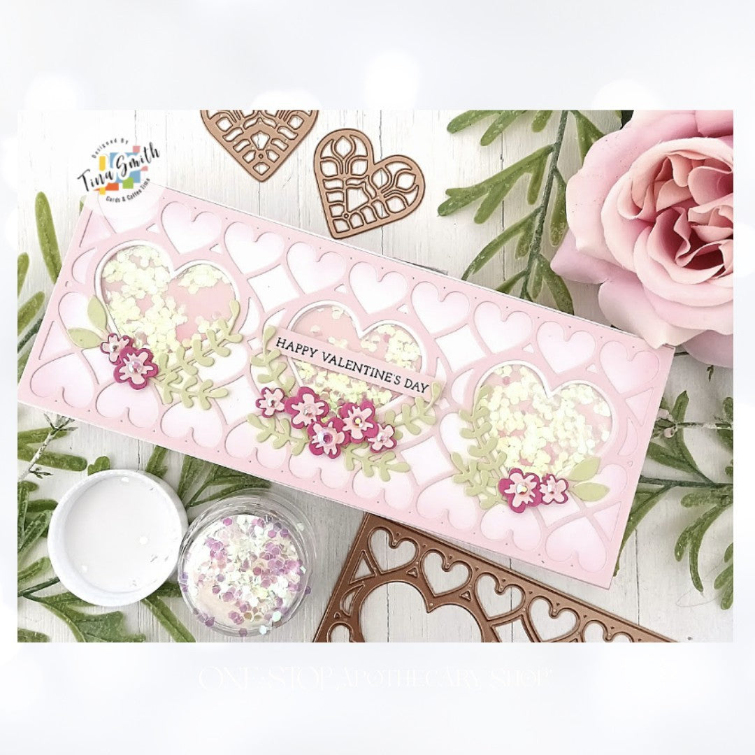 Spellbinders KALEIDOSCOPE HEARTS Slimline Large Dies of the Month Jan 2021