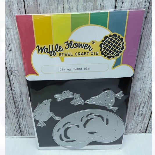 Waffle Flower DIVING SWANS Dies