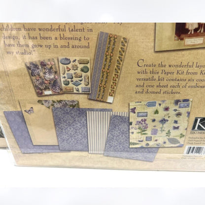 K & Company HYDRANGEA Paper 12x12 Flowers Scrapbook Kits Stickers Lot