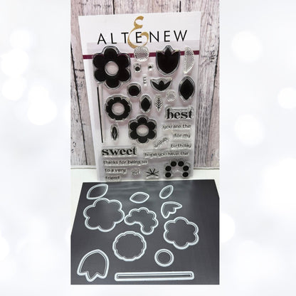 Altenew FOLKSY FLORALS Flowers Rubber Stamps Dies