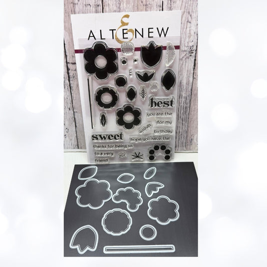 Altenew FOLKSY FLORALS Flowers Rubber Stamps Dies