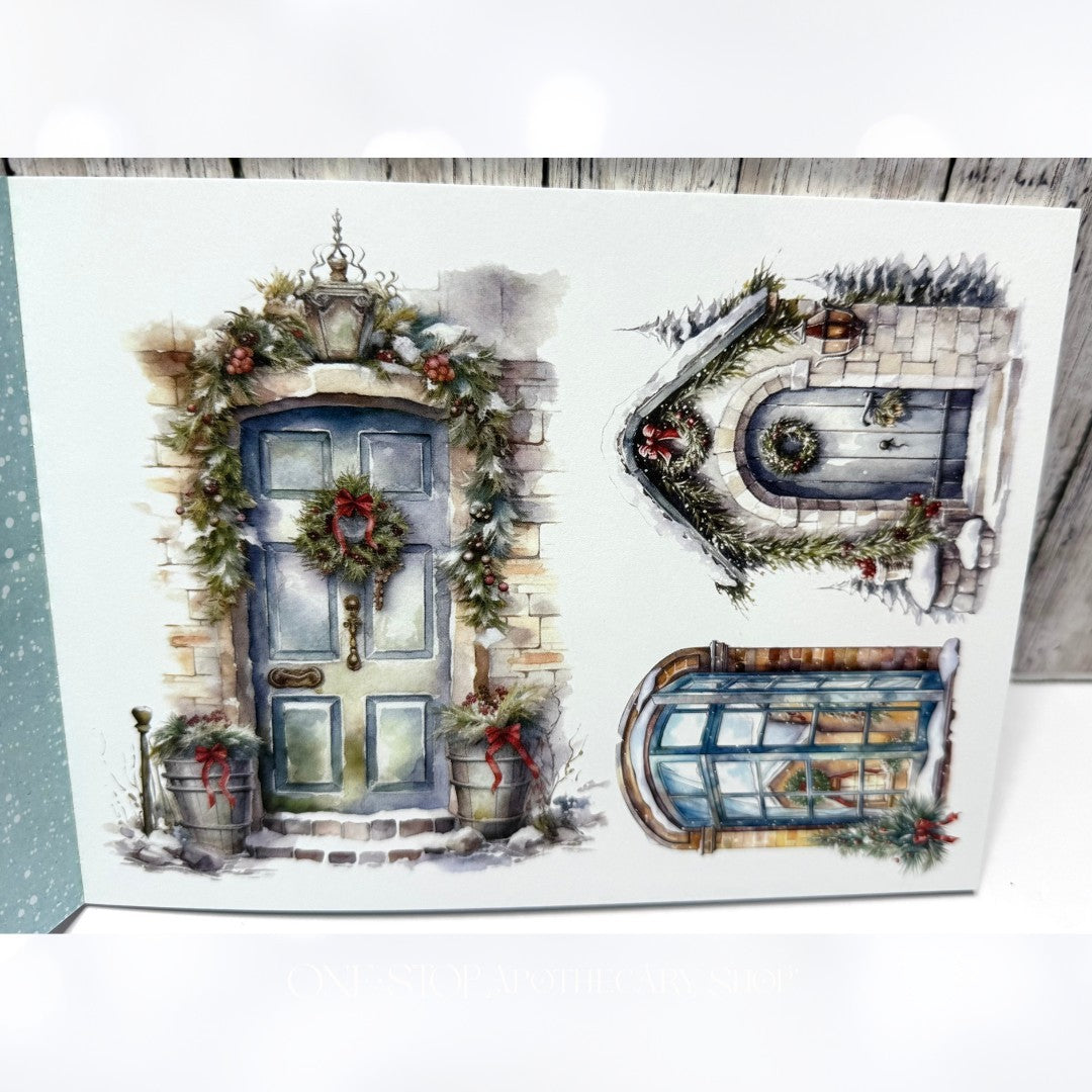 Mintay MERRY & JOY Christmas x8 Paper Cardstock Stickers Die Cuts Kit