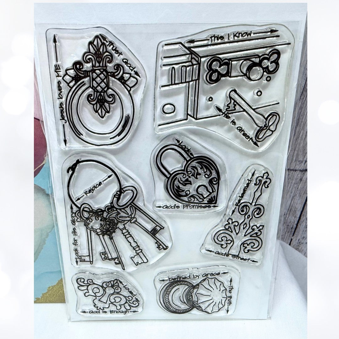 By the Well 4 God THE DOOR Religious Bible Journaling Rubber Stamps Kit