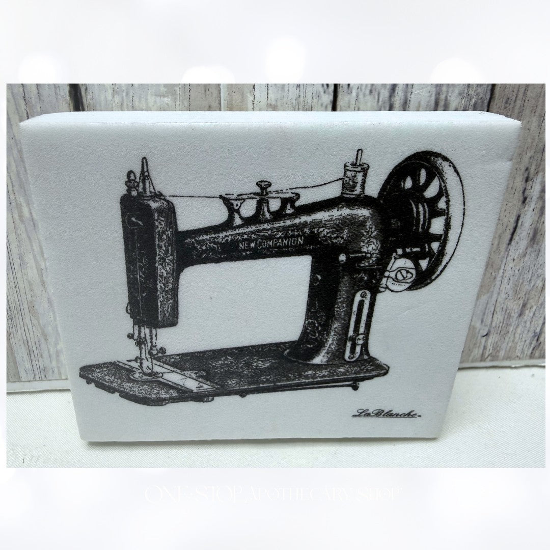 LaBlanche SEWING MACHINE Vintage Mixed Media Rubber Stamp