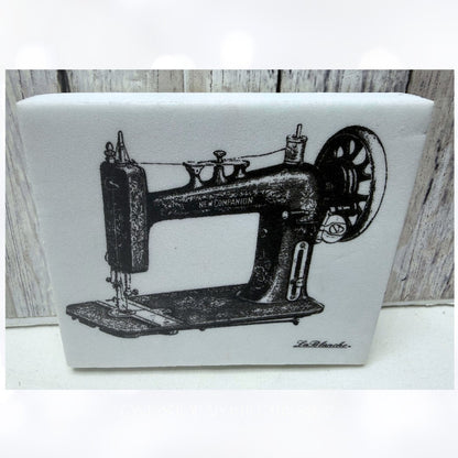 LaBlanche SEWING MACHINE Vintage Mixed Media Rubber Stamp