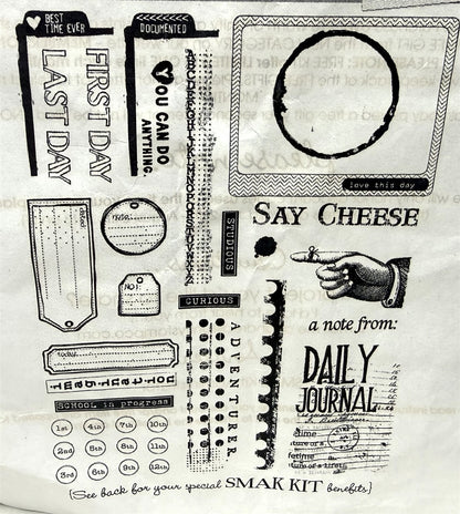 Unity Stamps YOU CAN DO ANYTHING Mixed Media Planner Journal Rubber Stamps