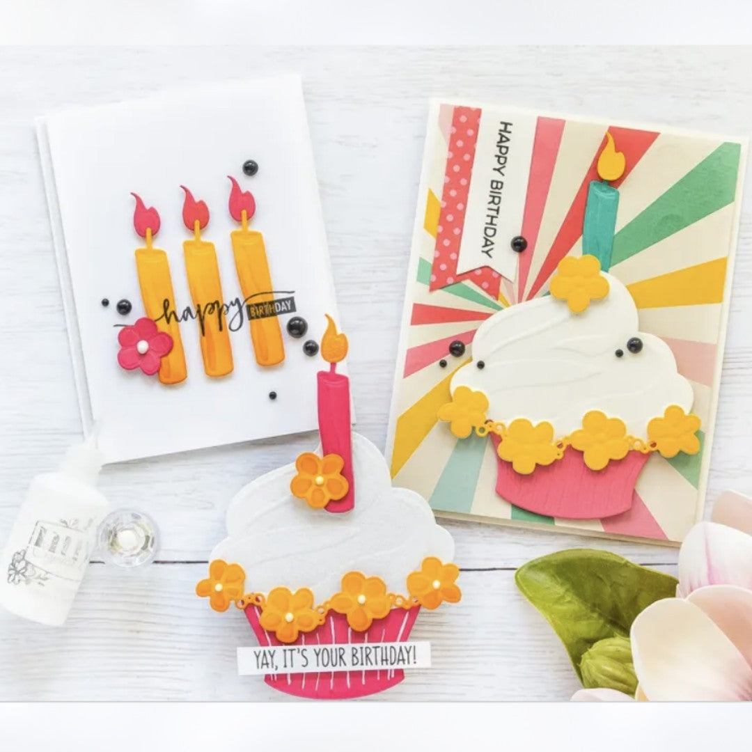 Spellbinders CUPCAKES Warm Wishes Small Dies of the Month 2018