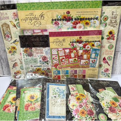 Graphic 45 SEASON TO CELEBRATE 12x12 8x8 Paper Stickers Die Cuts Kit