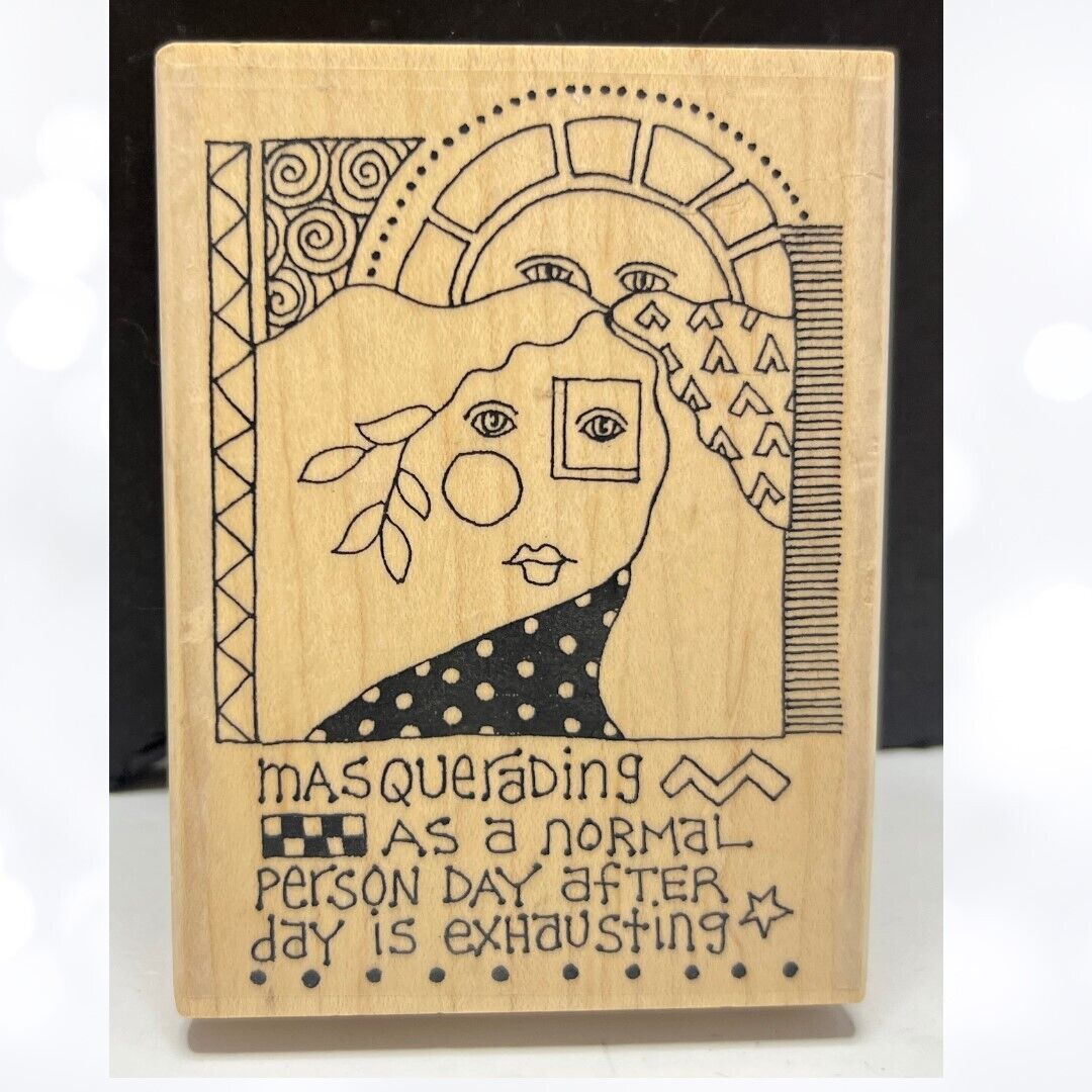 Paula Best NORMAL PERSON Mixed Media 0131-A Rubber Stamp