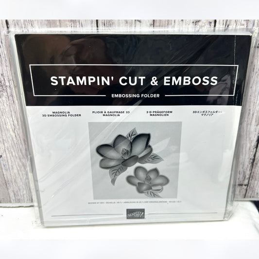 Stampin Up MAGNOLIA Flowers 6x6 3D Embossing Folder