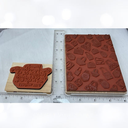 FASHION MakeUp Purses Shoes Heels Rubber Stamps Lot of 6