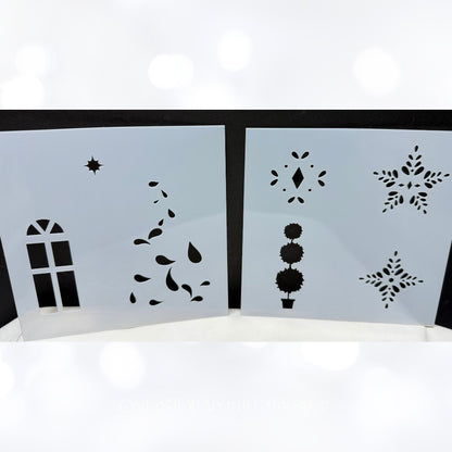 Scrapbook & Cards Today JOLLY HOLIDAY Christmas Tree Rubber Stamps Dies Card Kit