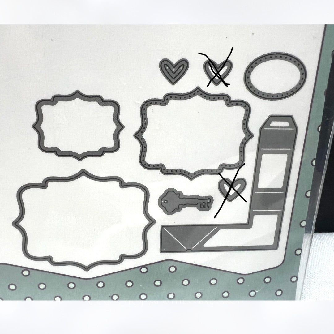 Karen Burniston Katherine LABEL POP-UP  Interactive Card Making Dies AS IS**