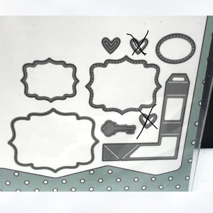 Karen Burniston Katherine LABEL POP-UP  Interactive Card Making Dies AS IS**