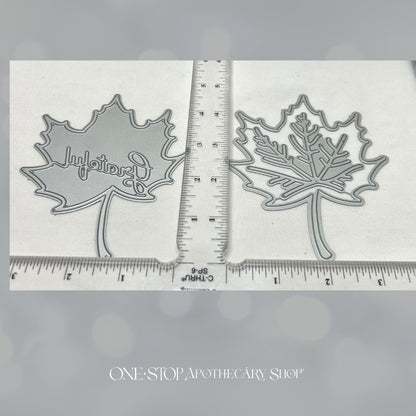 Papertrey Ink GRATEFUL LEAVES Autumn Fall Rubber Stamps Dies