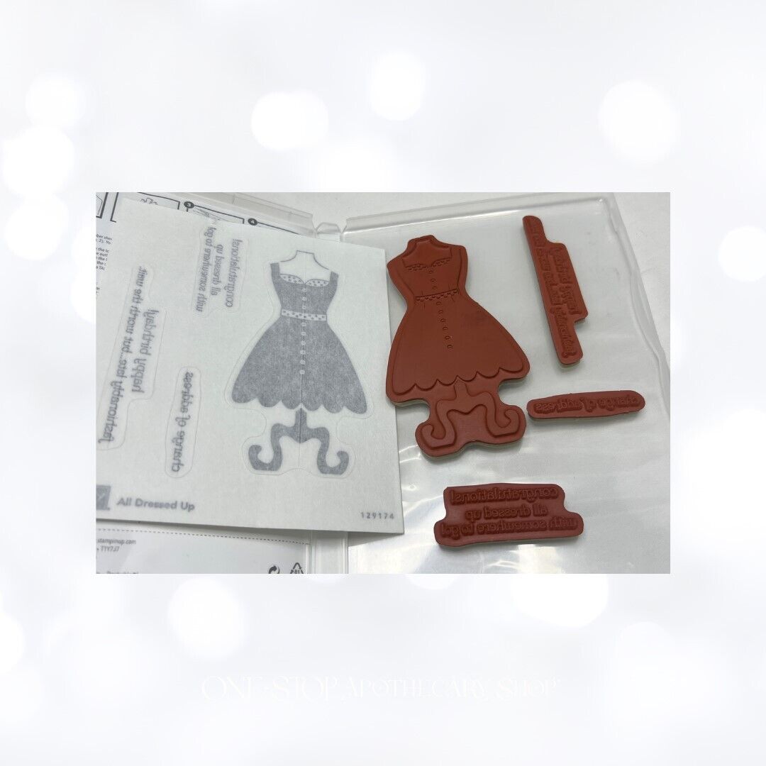 Stampin Up ALL DRESSED UP Dress Fashion Rubber Stamps