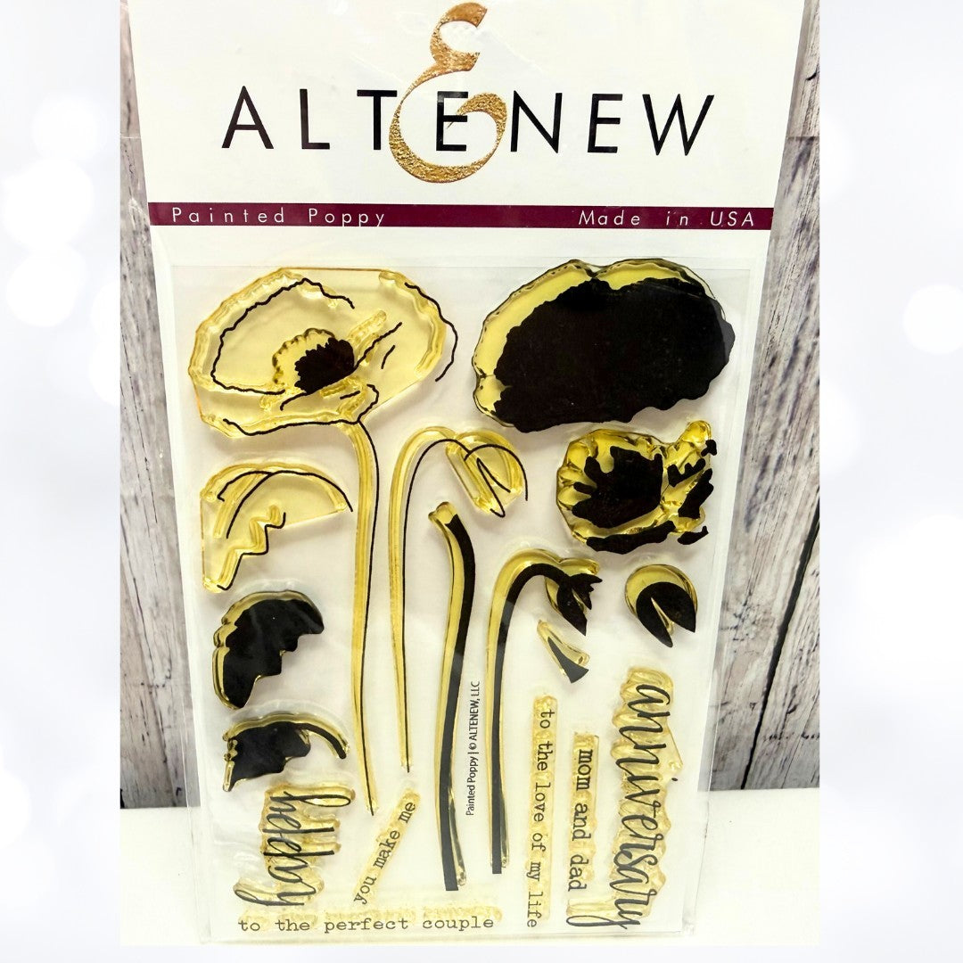 Altenew LIFE IS BEAUTIFUL Poppy Wild About You Floral Flowers Rubber Stamps Lot