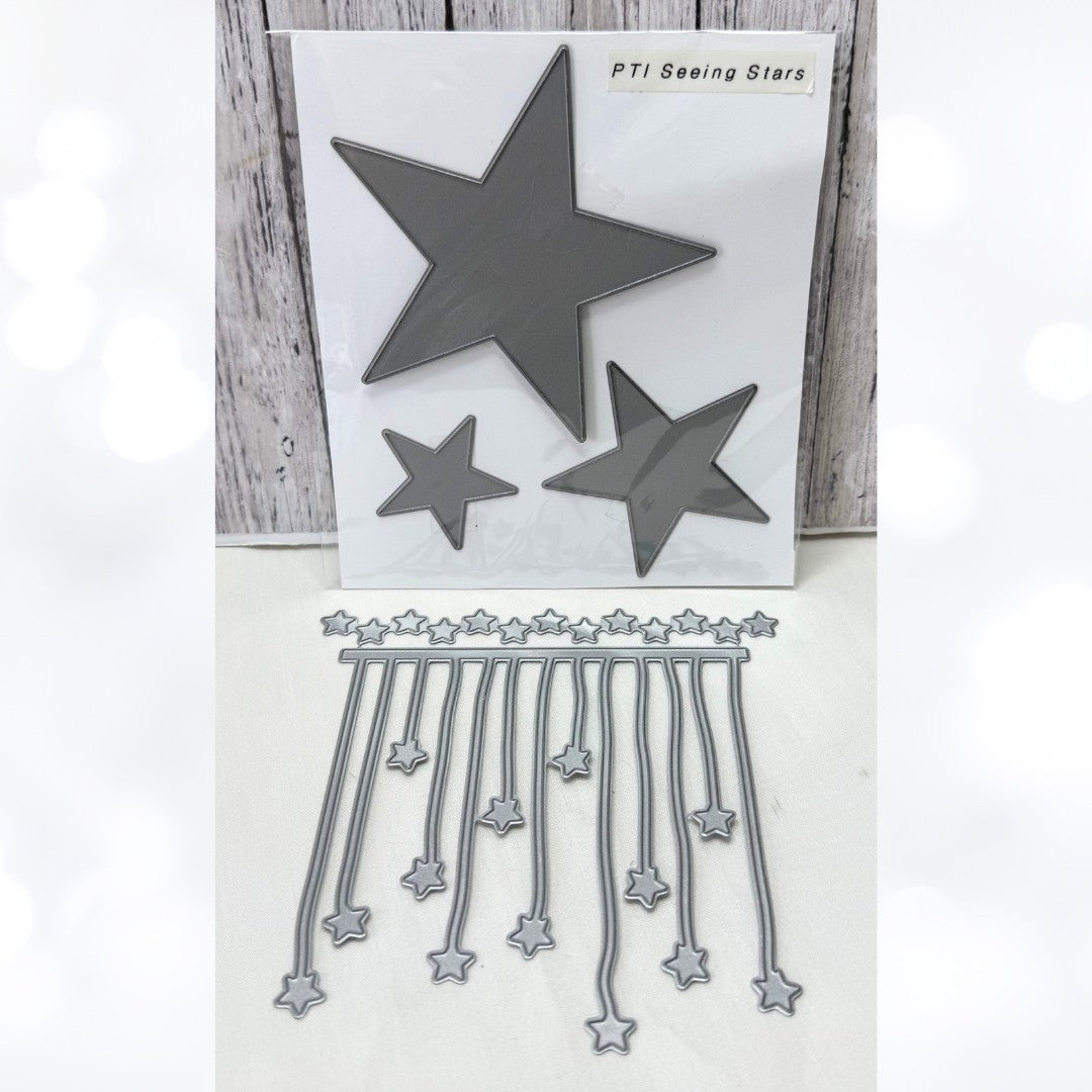Papertrey Ink SEEING STARS Dangling Christmas 4th of July Dies
