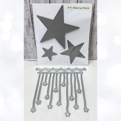Papertrey Ink SEEING STARS Dangling Christmas 4th of July Dies
