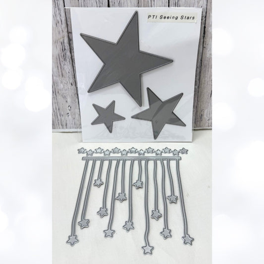 Papertrey Ink SEEING STARS Dangling Christmas 4th of July Dies