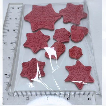 Taylored Expressions WINTER WHITE Snowflakes Christmas Rubber Stamps