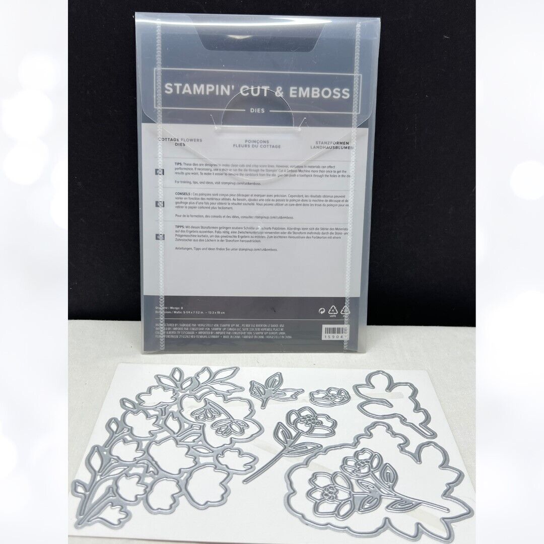 Stampin Up COTTAGE FLOWERS Floral Dies