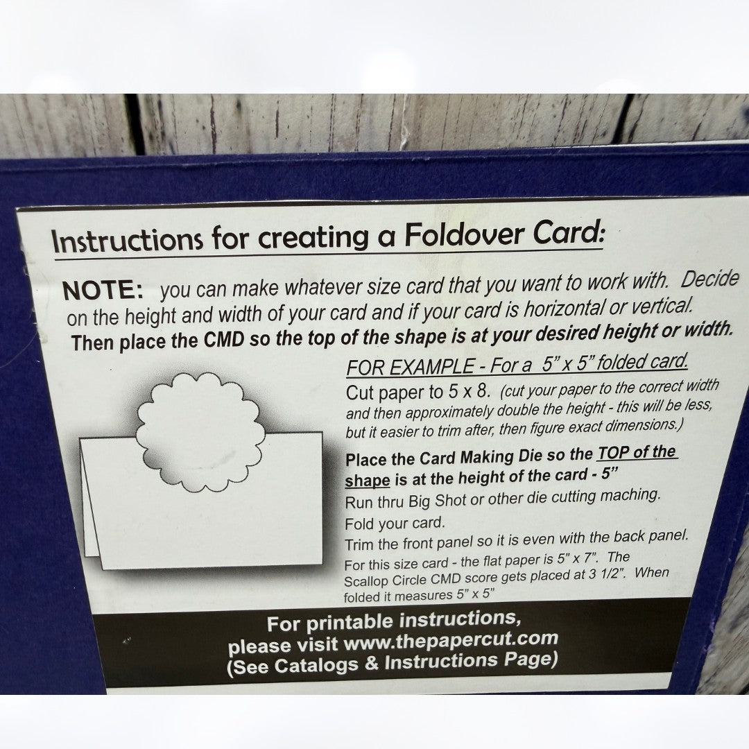 SCALLOP CIRCLE Rectangle Fancy Label Interacrive Foldover Card Dies Set of 3