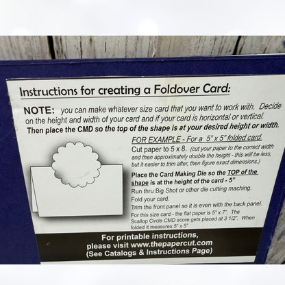 SCALLOP CIRCLE Rectangle Fancy Label Interacrive Foldover Card Dies Set of 3
