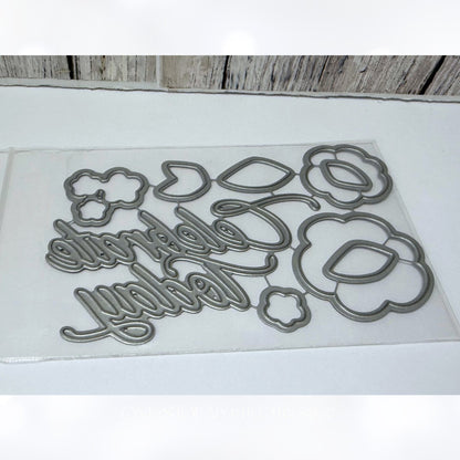 Papertrey Ink COLOR POP FLORALS Flowers Rubber Stamps Dies Paper Kit