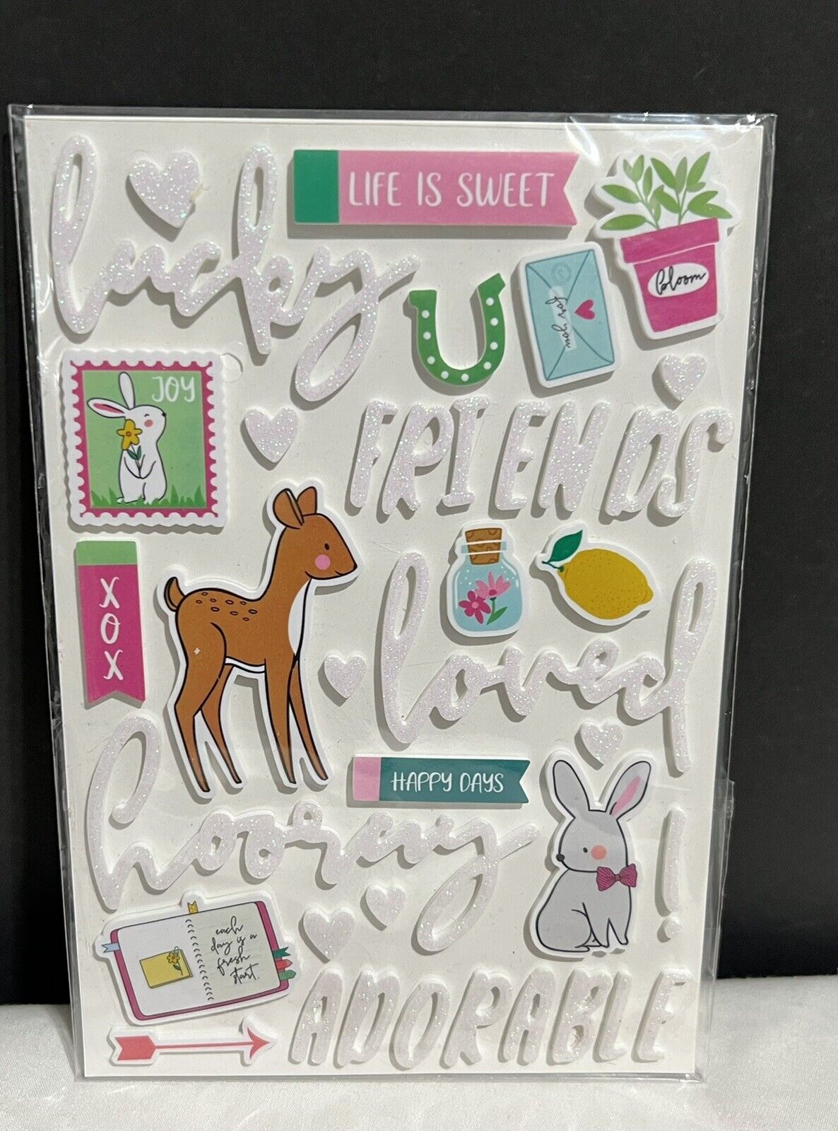 Spellbinders CELEBRATE SPRING Rabbit Deer Rubber Stamps Dies Stickers Lot