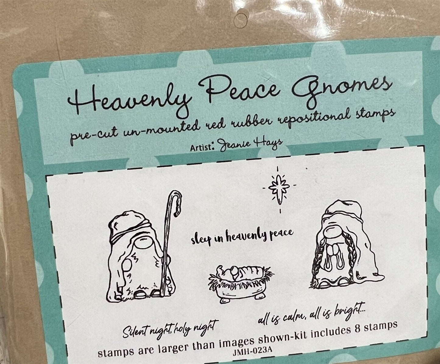 Unity Stamps CHRISTMAS GNOMES Nativity Holiday Rubber Stamps Lot of 3