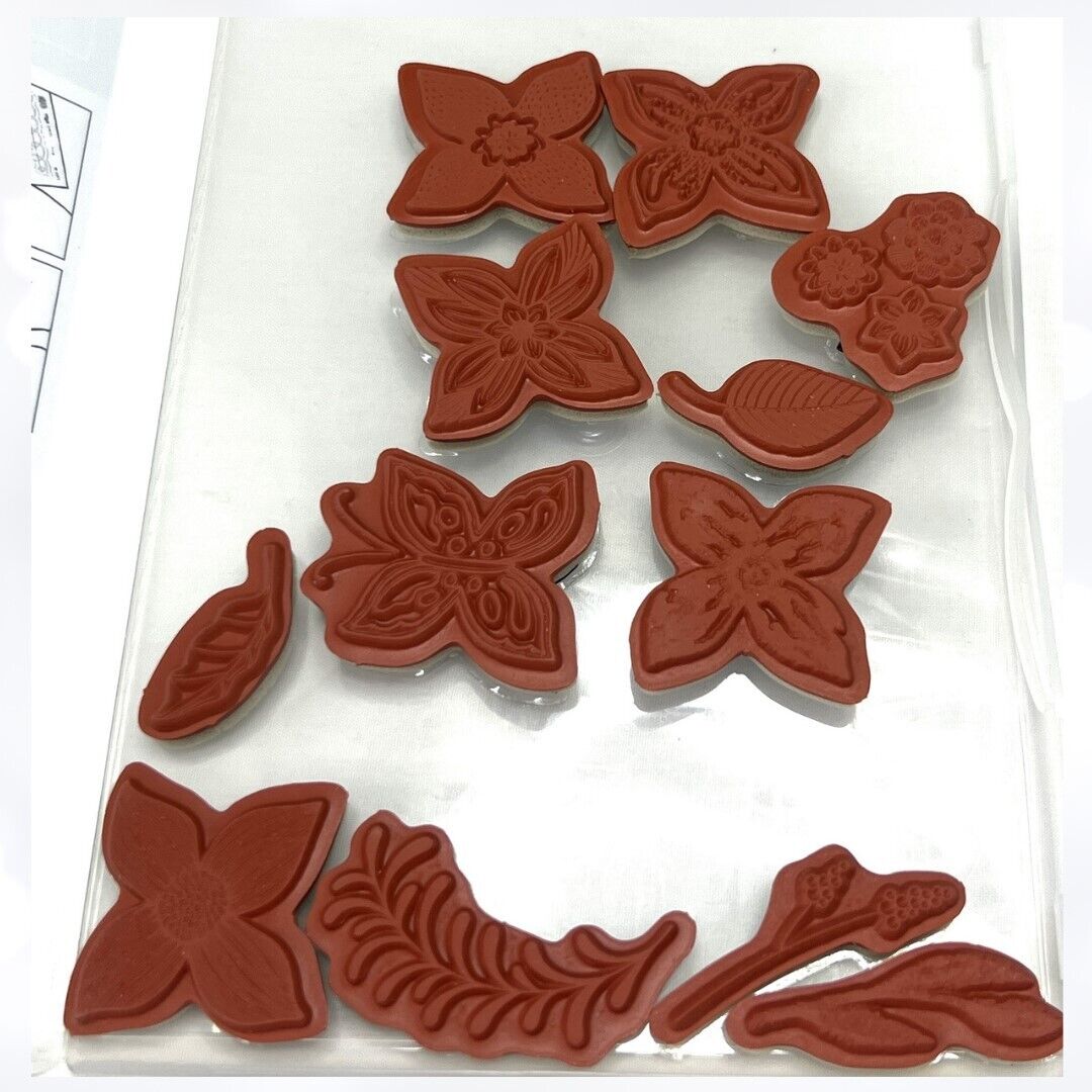 Stampin Up POP OF PETALS Flowers Floral Rubber Stamps