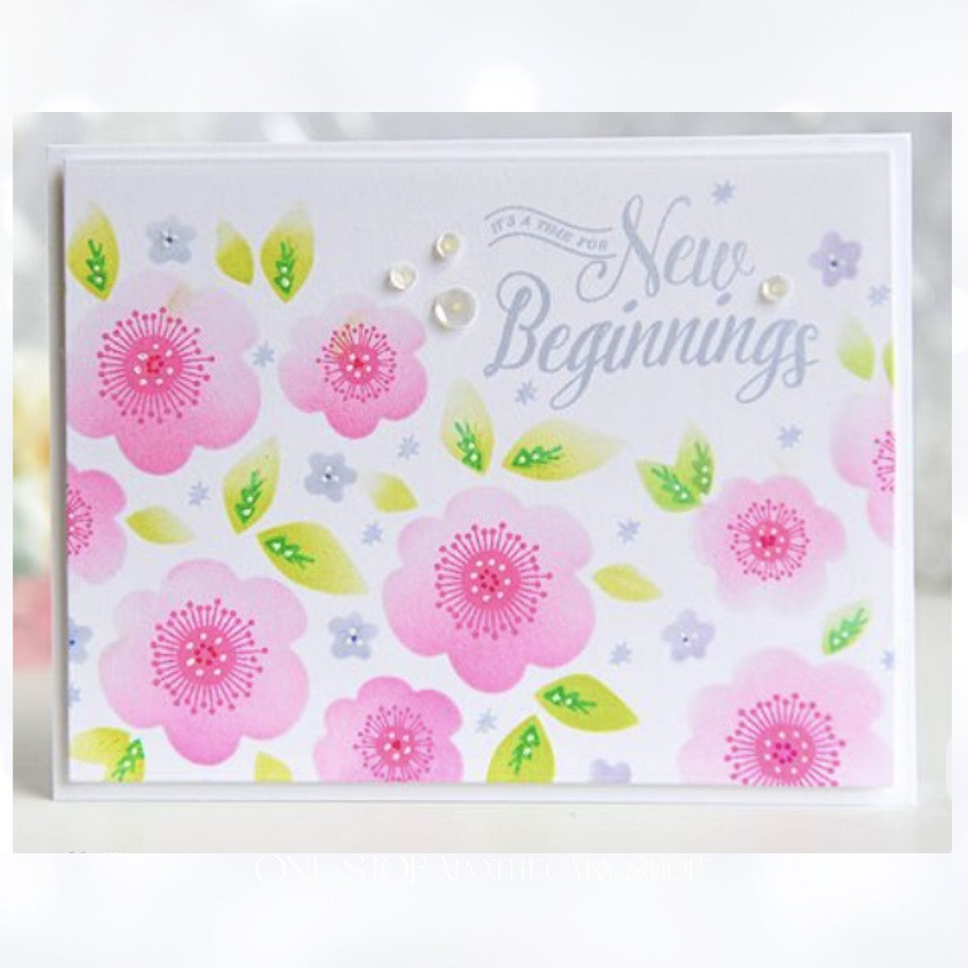Papertrey Ink COLOR POP FLORALS Flowers Rubber Stamps Dies Paper Kit