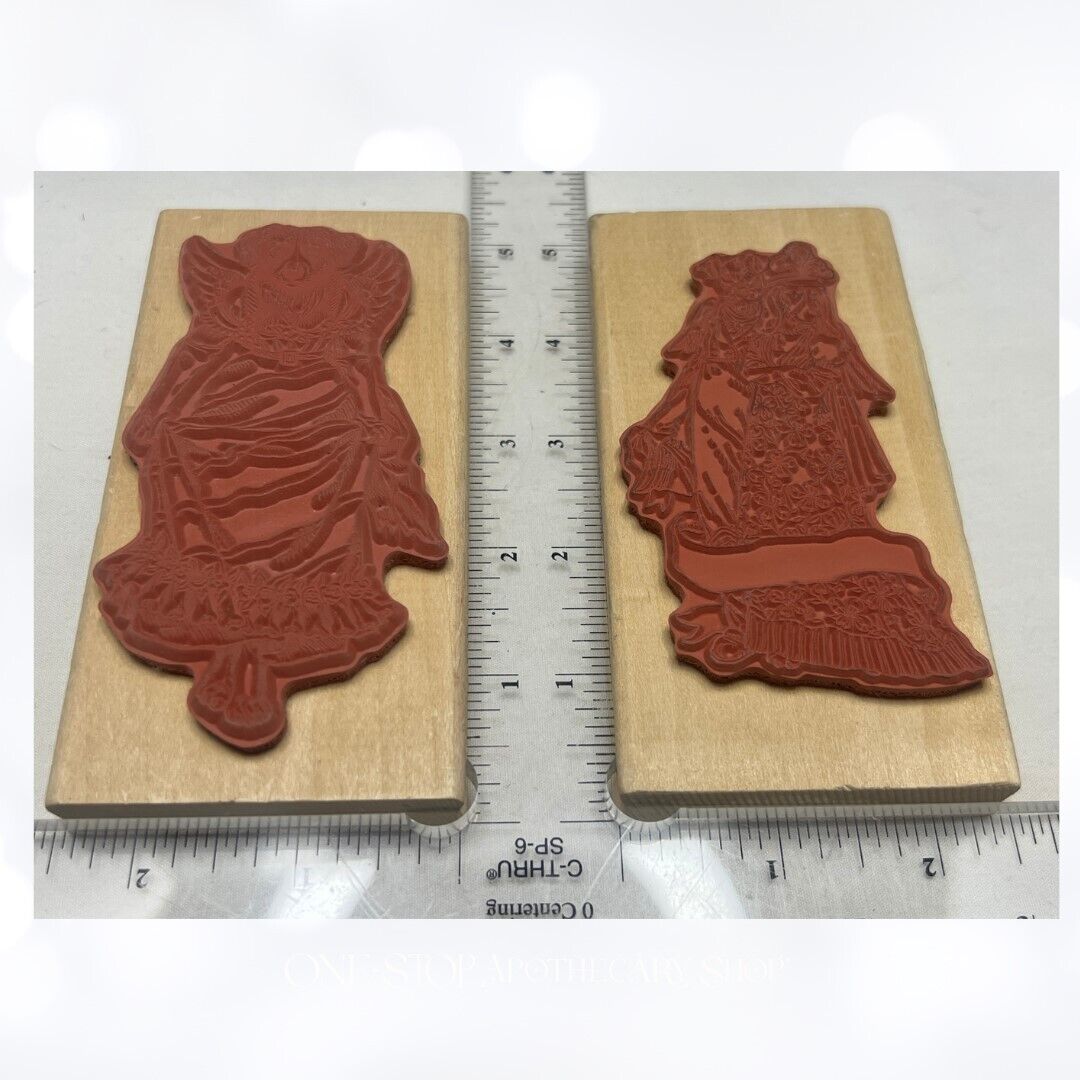 PSX DOGS Joanne West Animals Mixed Media Rubber Stamps Lot of 2