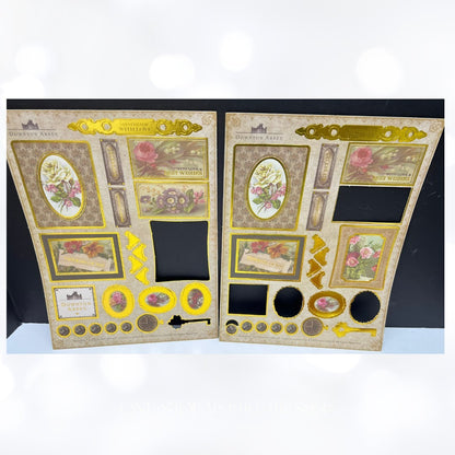 Crafters Companion DOWNTON ABBEY 12x12 Paper Die Cut Toppers Kit