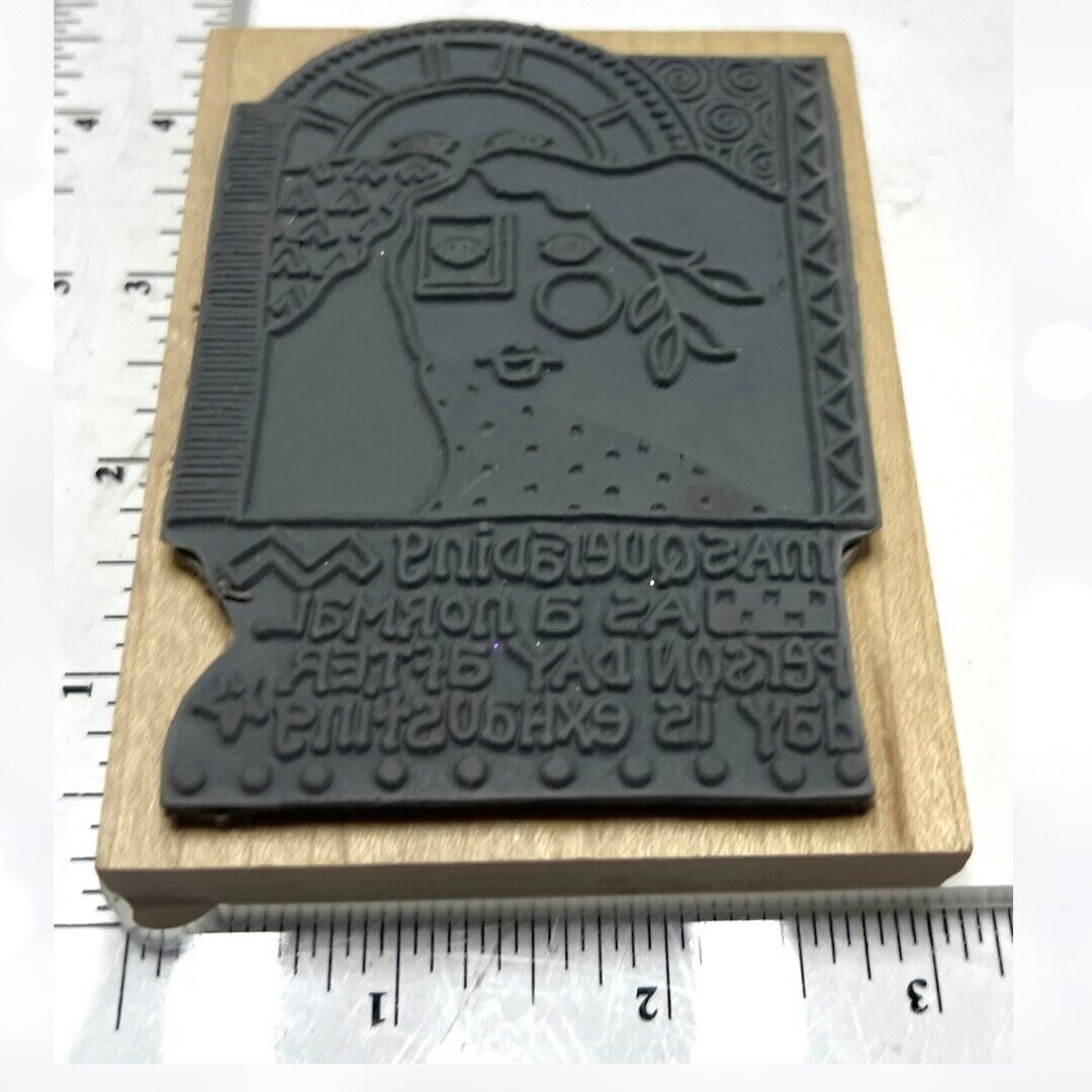 Paula Best NORMAL PERSON Mixed Media 0131-A Rubber Stamp