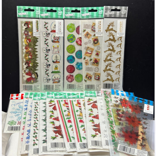 Royal Langnickel CHRISTMAS RUB ONS Holiday Embellishments Lot of 19