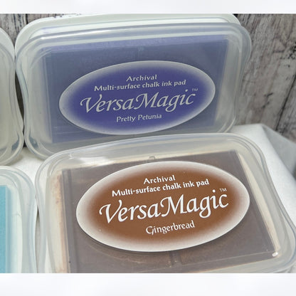 Tsukineko VERSAMAGIC Chalk Ink Pads Reinkers Ink Refills Lot of 6