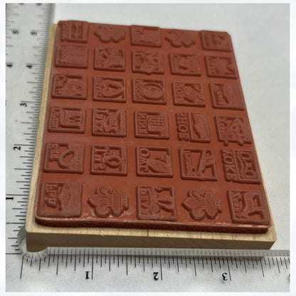 PSX PICTURE ALPHABET ABC Letters K-3593 Rubber Stamp