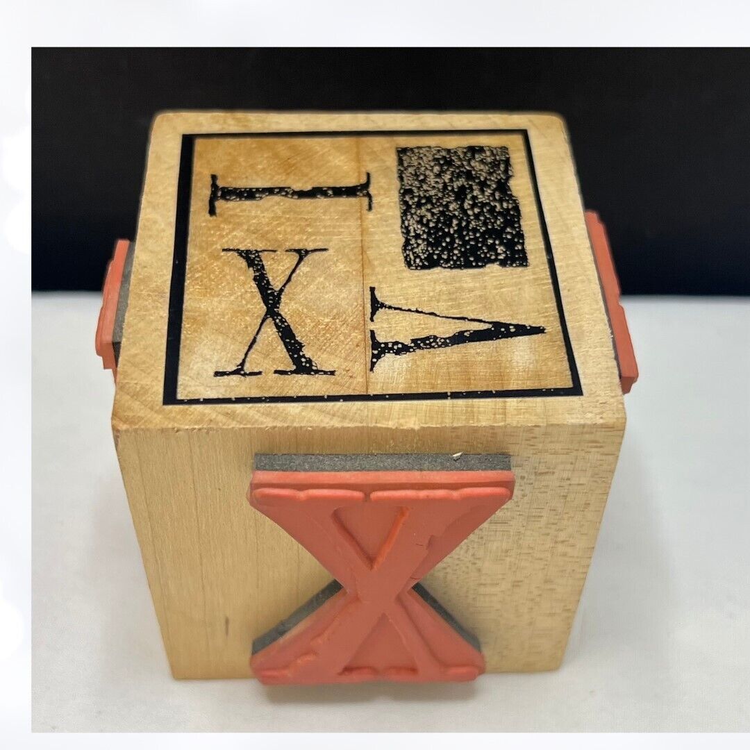 Postmodern Design ROMAN NUMERAL CUBE Numbers Mixed Media Rubber Stamps