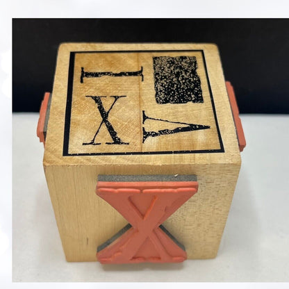 Postmodern Design ROMAN NUMERAL CUBE Numbers Mixed Media Rubber Stamps